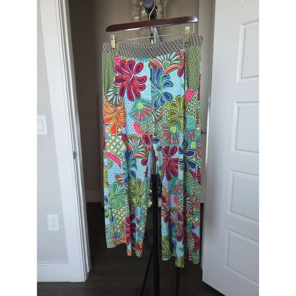 Trina Turk Zanzibar Floral Swim Cover Pants Size M - Picture 2 of 6